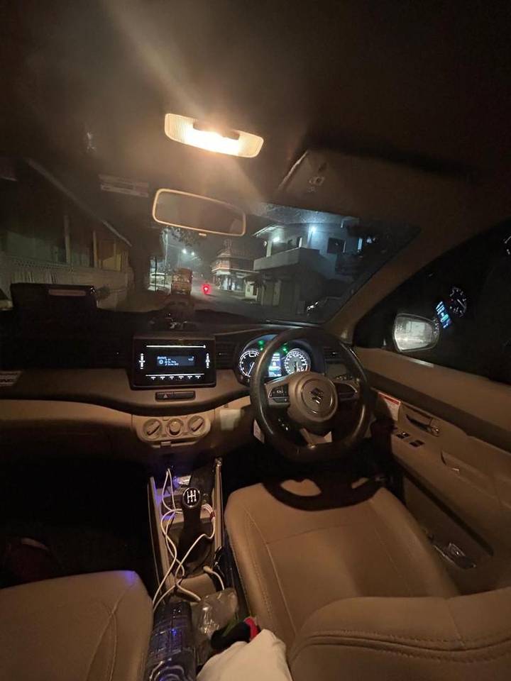 Clean and sanitized tourist taxi interior cockpit